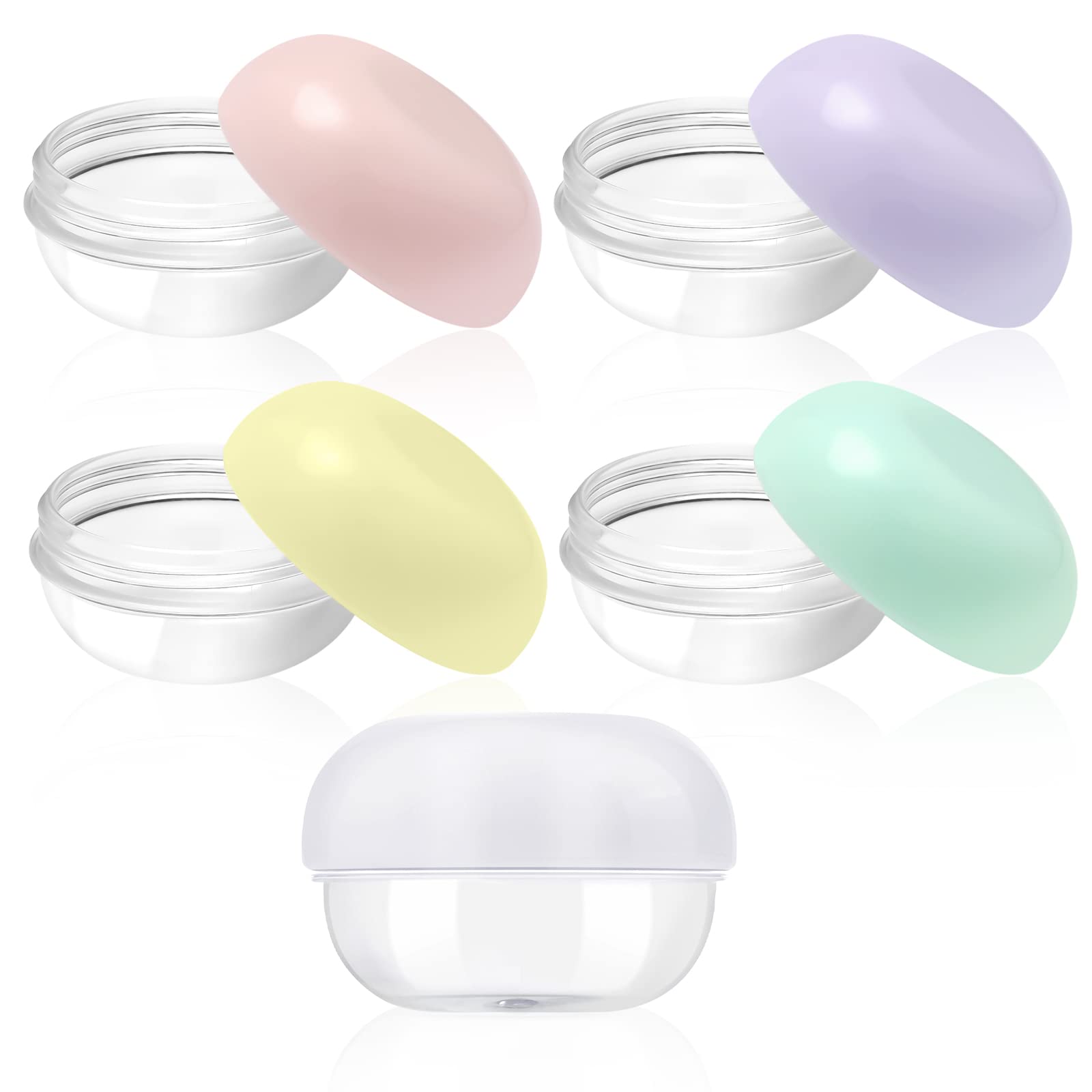 YASUOA Travel Jars for Creams with Lids Leak Proof TSA Approved Little Lip Balms Moisturizer Cosmetics Jar Hair Gel Lotion Toiletry Makeup Containers Storage Sample Plastic Bottles(0.3oz/10ml)