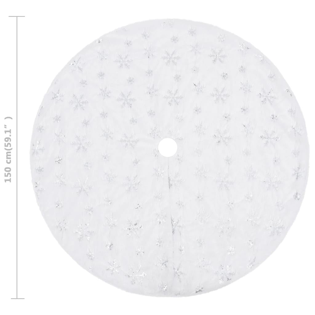 Générique Jupe de Sapin de Noël de Luxe Blanche 150 cm en Fausse Fourrure,Décorations de Noël & saisonnières, Jupes de Sapin de Noël,330274