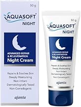 Aqua-soft Night Repair Cream with Vitamin E & Kojic Acid – Dermatologist-Tested, Non-Comedogenic, Deep Hydration & Skin Rejuvenation, 50g