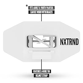 Nxtrnd Two Football Mouth Guard, Football Mouthpiece with Strap, Fits Adult & Youth (White)