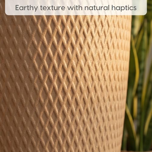 Image of Eha Earth Friendly Premia Big Planters for Home Decor | 24 inch, Pack of 1 | Plant Pot Made with Rice Husk | UV Protected Pot for Plant | Pots & Planters Big Size | Dune