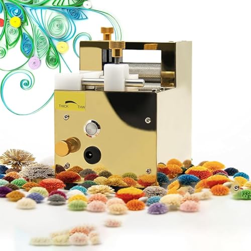 TBLOTYD DIY Electric Paper Rolling Machine, Rechargeable Paper Rolling Machine for Tassel Fringer Cutting Machine, Flower Roll Making Paper Cuttings