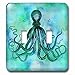 3dRose lsp_268134_2 Mixed Media Art Octopus Illustration in Blue Toggle Switch, Multicolor