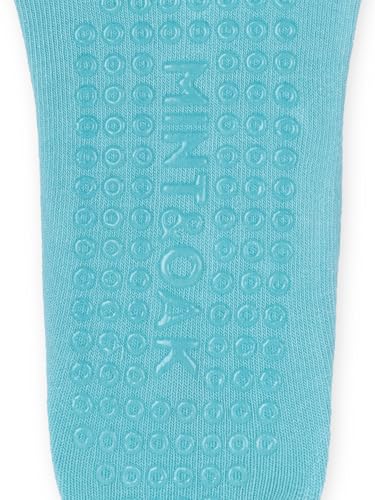Image of Mint & Oak Pilates Socks with Grips for Women, Ankle Length Non-Slip Yoga Socks, Cotton Ideal For Yoga, Pilates, Gym, Workout, Cute Women's Gift