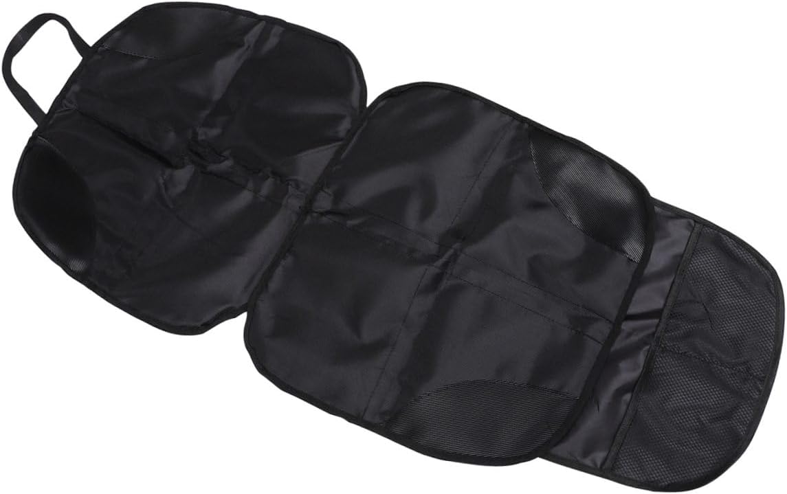 VICASKY Car Seat Protector Mat for Protective Cover Black Non-Slip Padding with Storage Pockets Automotive Seat Protector