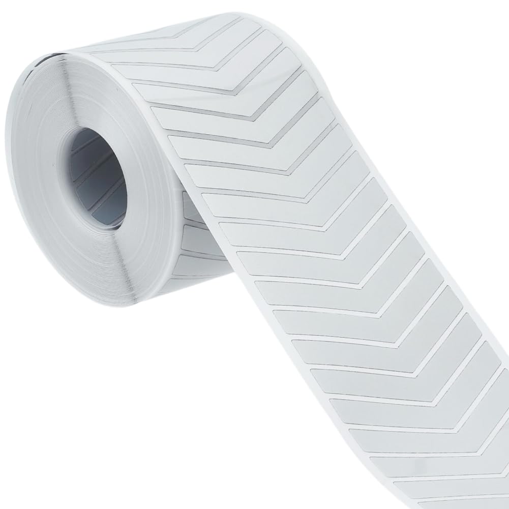 GORGECRAFT 50mm*10m Silver Reflective Stripe Tape Heat Iron on Transfers Arrow High Visibility Safety Warning Vinyl Film Cloth Patches for T-shirt Canvas Bag Clothing Fabric DIY Decoration Accessories