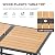 BUPPLEE 7-Piece All-Weather Rattan Patio Dining Set with 60" Wood Table Top, Removable Cushions & Umbrella Hole - Outdoor Furniture Set Includes 6 Chairs & Rectangular Table for Backyard, Deck, Porch