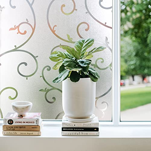 Image of CottonColors 039 Window Film, Blindfold Sheet, UV Protection, Frosted Glass, Repositionable, Window Glass Film, Privacy Stained Glass, 35.4 x 78.7 inches (90 x 200 cm)