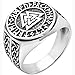 Produktbild Frauen Frauen Edelstahl Viking Valknut Ring Nordic Rune Odin Symbol Triquetra Ring Gothic Mode Vintage Ehering Celtic Amulet Schmuck (Size : 08)