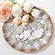 Ptwola Blumenbraut Hochzeits Haarranken Perlen Blumenblätter Haarschmuck Silber Braut Kopfanhänger Haarband Accessoires Vintage Feen Haarreif Stirnband Lange Boho-Dekorationen für Frauen und Mädchen
