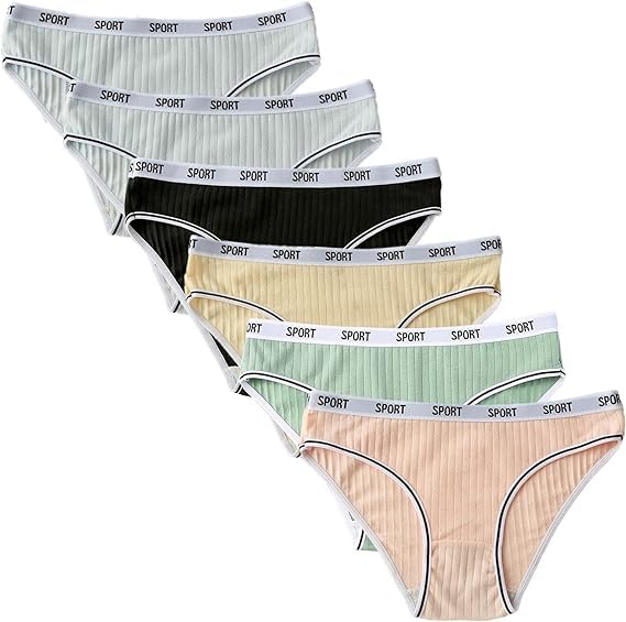 CinvikCotton Underwear High Cut Panties for Women Low Rise Moisture Wicking Brief Multipack