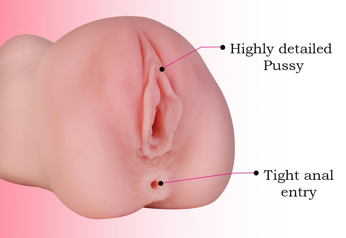 3-in-1 Realistic Pocket Pussy Male Masturbator - Oral & Vagina - Soft Silicone