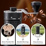 Zewnętrzny regulowany ręczny młynek do kawy, przenośny młynek do kawy, stożkowy do espresso, francuskiej prasy do espresso, do podwójnego łożyska, zewnętrzna regulacja pojemności 25 g
