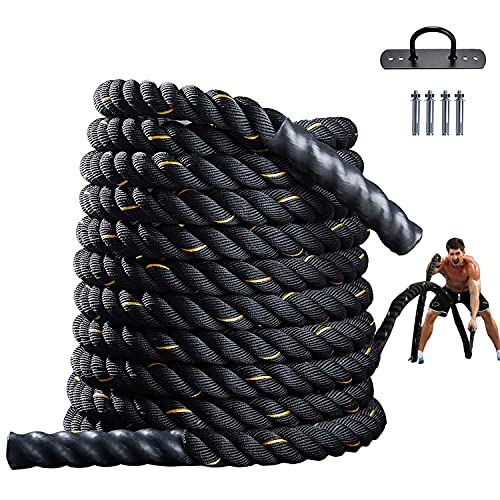 30Ft-Battle-Rope-for-Exercise-15-Inch-Heavy-Battle-Training-Rope-for-Home-Gym-Workout-Rope-for-Fitness-100-Dacron-Strength-Training-Rope-for-Adults-Outdoor-Cardio-Workout-Anchor-Included