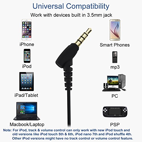 Image of Joysico Wired Sport Running Headphones Over Ear in-Ear Earbuds w Mic Black