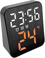 Relogio Digital De Mesa E Parede Led Com Despertador Temperatura Formato 12H 24H Ajuste De Luz