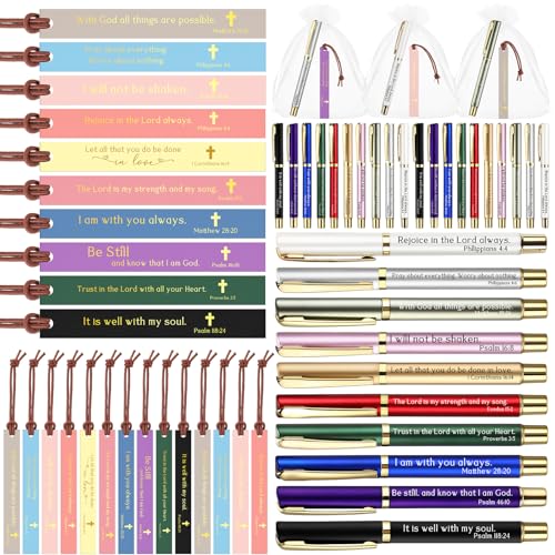 Cadeau de motivation pour femme à l'église avec stylos chrétiens inspirants