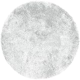 Erwin Müller Badematte, Badteppich Kefalonia rutschhemmend weiß Größe rund 120 cm Ø - für Fußbodenheizung geeignet, dichter, Flauschiger Floor (weitere Farben, Größen)