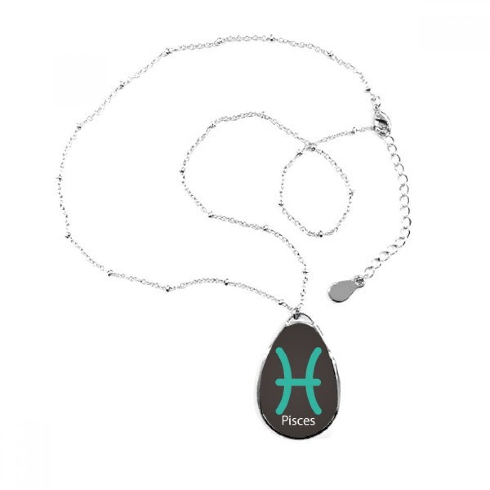 Collier constellation Poissons de mars avec pendentif goutte d'eau en métal