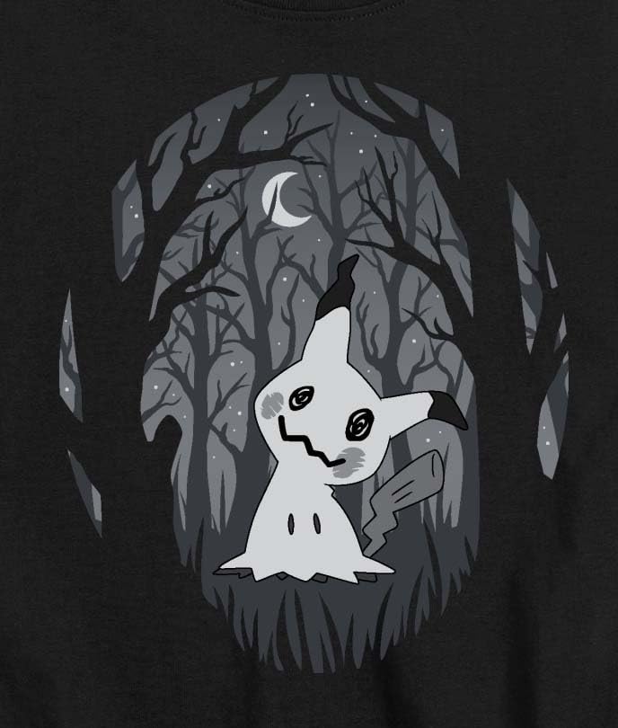 Pokémon - Mimikyu Haunted Halloween Forest - Youth Short Sleeve Graphic T-Shirt3