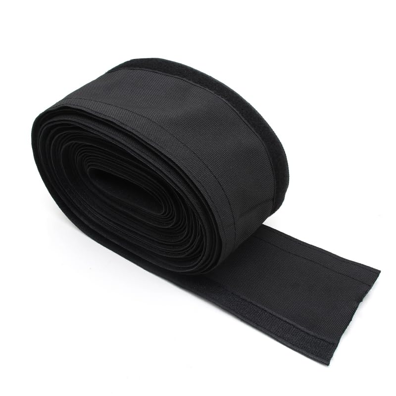 Cubre Cables, Funda de Cable 1/3/5m, Ojal Adhesivo 16mm-100mm, Protector Envoltura Funda arnés Flexible Trenzado Nailon(Inner Diameter 90mm,5 Meters)