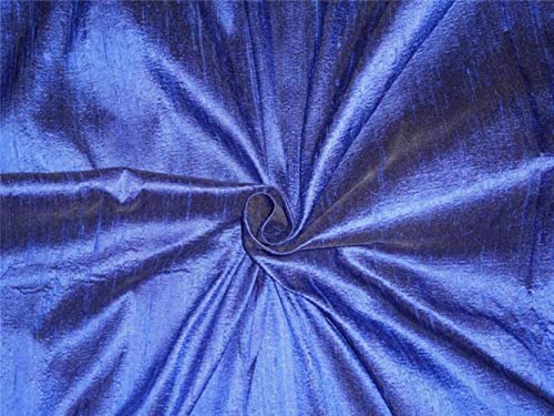 Soie Dupioni bleu royal contre les tissus mous sans tenue en couture