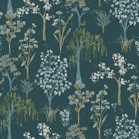 KUKANTST Boho Peel and Stick Wallpaper 17.3”×197” Green Smooth Contact Paper Leaf Wallpaper for Bedroom Floral Thicken Waterproof Self Adhesive Wallpaper Removable Shelf Liner Decal Vinyl Roll Cover
