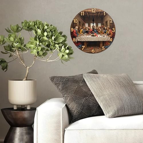 Reloj de pared artístico de madera 10 pulgadas miniatura 4