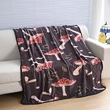 SDY Mushroom Blanket 50'*60',Cozy Mmushroom Throw Blanket All-Season for Sofa Couch Cottagecore Room Decor Blankets for Adults Teen