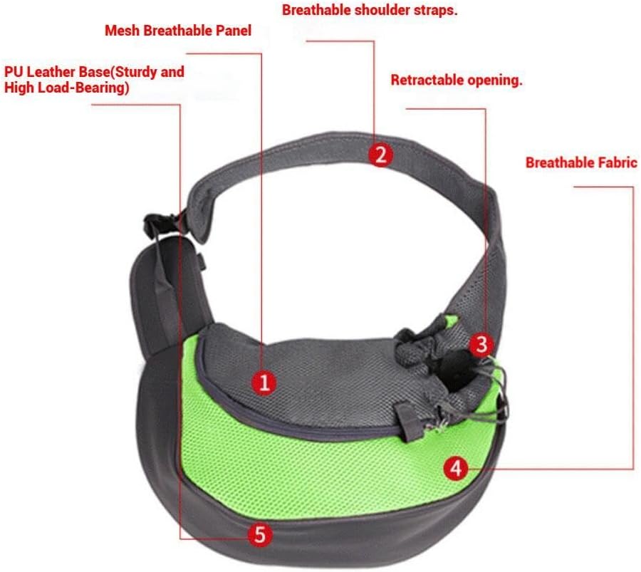 Pet Carrier Backpack, Oxford Pet Sling Bag with Head-Out Design for Cats and Small Dogs, Adjustable Strap for Hands-Free Travel and Outdoor Adventures-Blue||S 33 * 23cm
