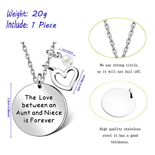 Aunt Niece Pendant Necklace Love Heart Pearl - The Love Between An Aunt And Niece Is Forever #TOP2