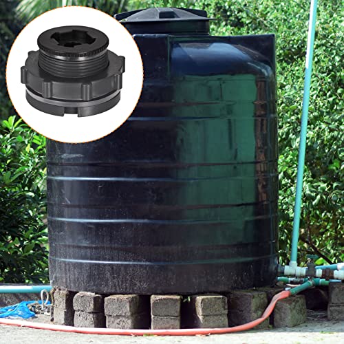 M METERXITY 1 Set PVC Bulkhead Fitting, Threaded Bulkhead Water Tank Connector, with Plug Fitting, Apply to Aquariums - Image 2