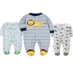 Driedelig Eendelig Pak Voor Baby’s, Herfstvoet, Lange Mouwen, Eendelige Romper Met Knopen Voor Klimmen; (6M/59cm,06)