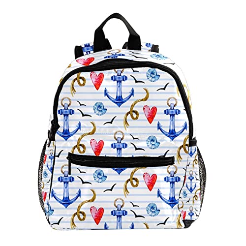 Sac à dos pour garçons et filles style marin ancre marine 30 cm