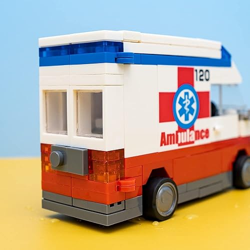 Miniatura 6 de Uvini Bloque de construcción de coche para niños, juegos de construcción de autos de juguete, modelo de coche de ambulancia para construir, el mejor