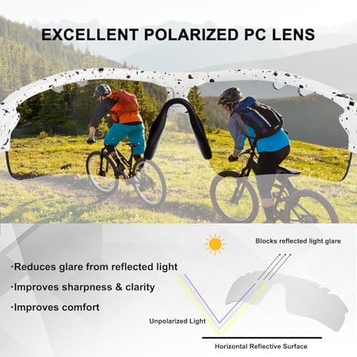 Image of BangLong Polarized UV400 Sports Sunglasses with 5 Lenses for Men Women