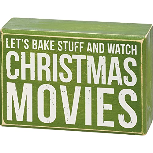 Primitives-by-Kathy-Lets-Bake-Stuff-and-Watch-Christmas-Movies-Home-Decor-Sign-and-Sock-Set-Red Primitives by Kathy Lets Bake Stuff and Watch Christmas Movies Home Decor Sign and Sock Set Red