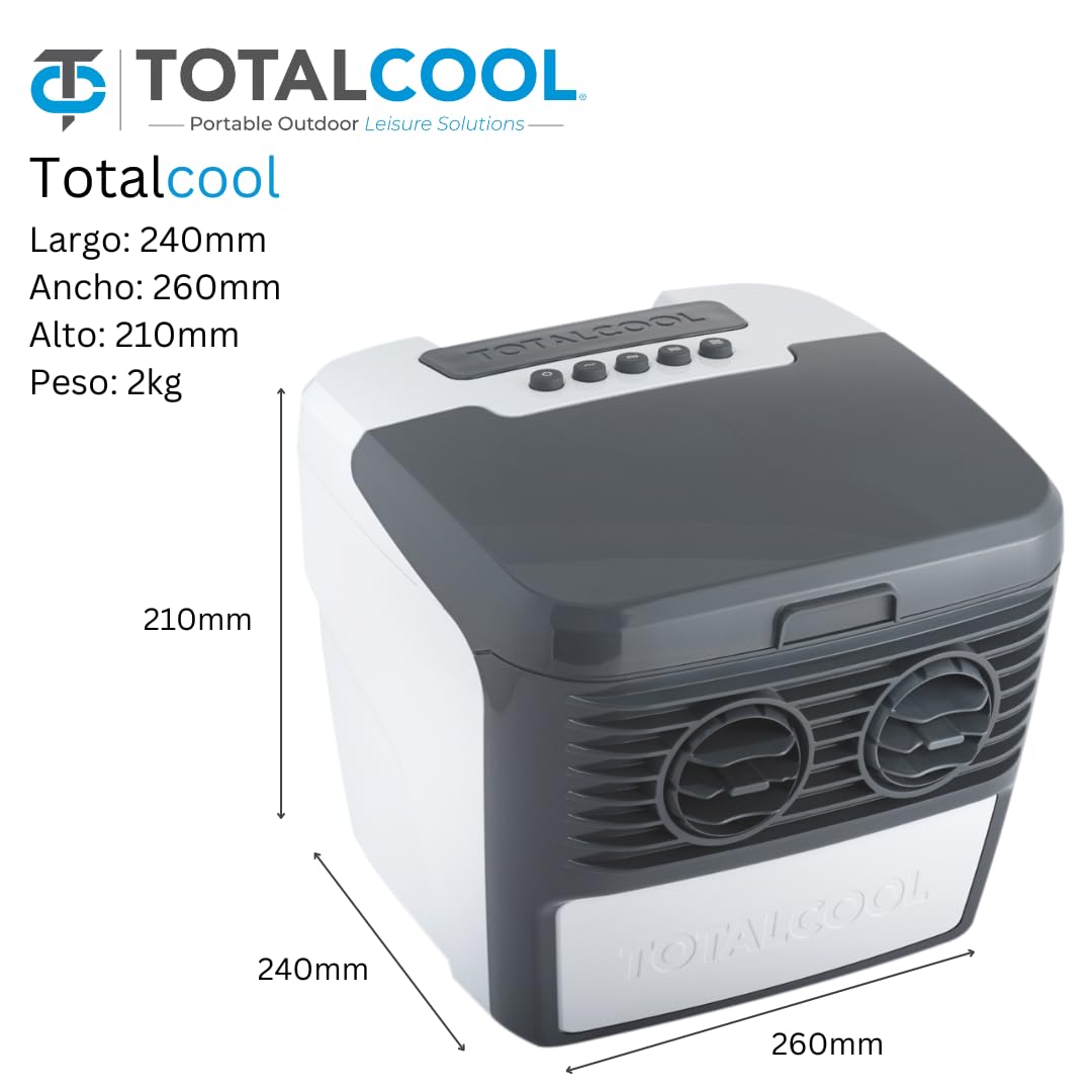 TOTALCOOL 3000 - REFRIGERADOR DE AIRE EVAPORATIVO PORTÁTIL 12V / 24V / AC - CARAVANA - AUTOCARAVANA - NAVEGACIÓN