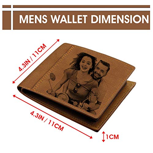 Aolun Custom Photo Wallet for Men,Engraved Wallet,Personalized Wallet Fathers Day4