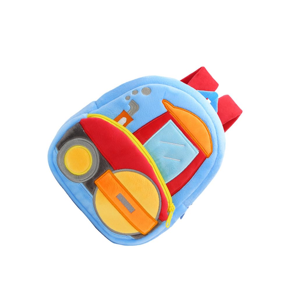 Mochila de felpa adorable de dibujos animados de ingeniería, coches, jardín de infantes, mochila escolar para estudiantes, accesorios de ropa, estilo 5