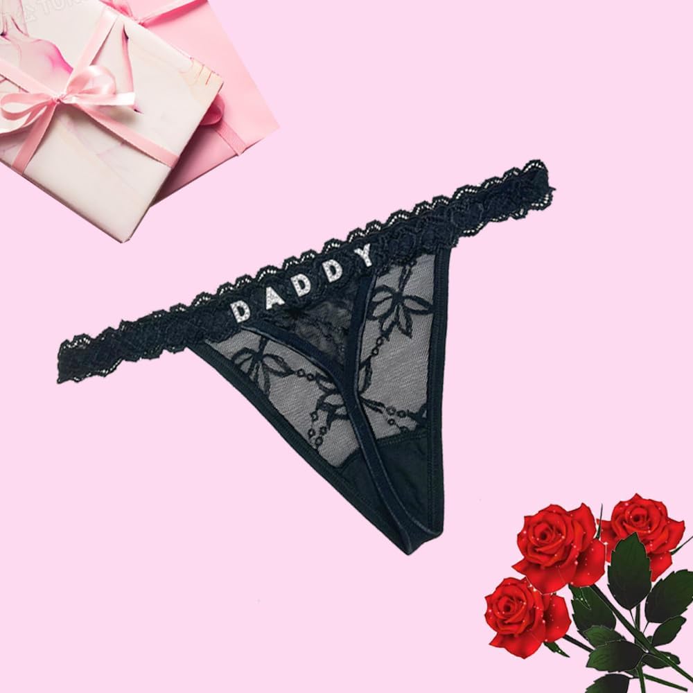 Custom Thong with Name - Personalized Thong with Letter Name Hand Sewn, Personalized Gifts, Customized DADDY Thongs - Image 3