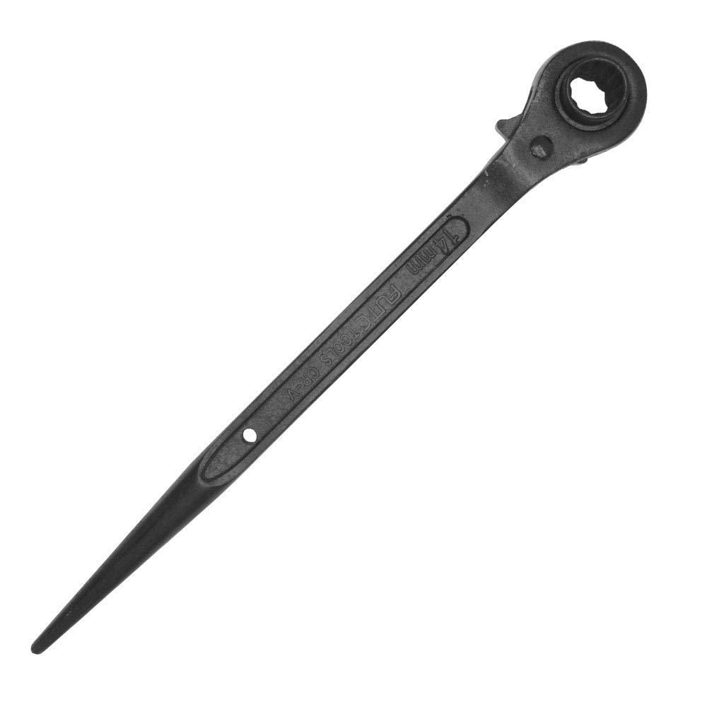 Funitric Black,Chrome Ratchet Podger Spanner Erecting Scaffold Tool Wrench Spanner 14Mm X 17Mm