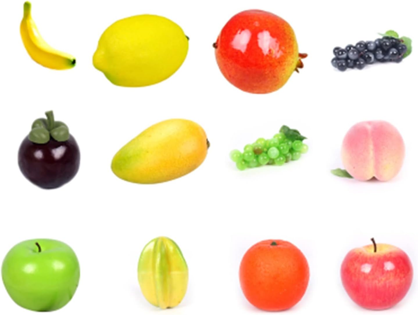 CAREG 12Piece Lot Festive Supplies Artificial Decor Fruits Bubble Mini Simulation Fruit Apple Orange Lemon Set Model Crafts (Color : Multicolor)