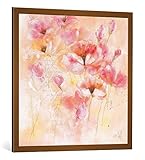 kunst für alle Bild mit Bilder-Rahmen: Isabelle Zacher-Finet Le Jardin d Amélie I - dekorativer Kunstdruck, hochwertig gerahmt, 80x80 cm, Kupfer gebürstet