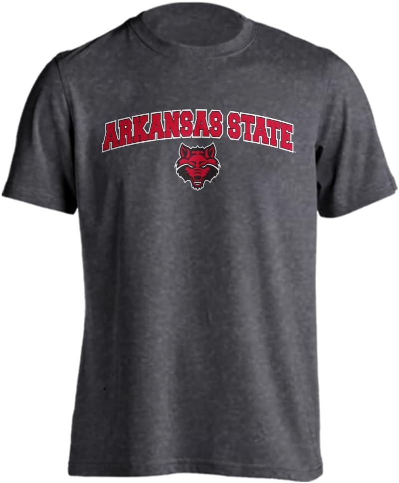 Arkansas State Red Wolves Classic Arch Mascot Logo Short Sleeve T-Shirt