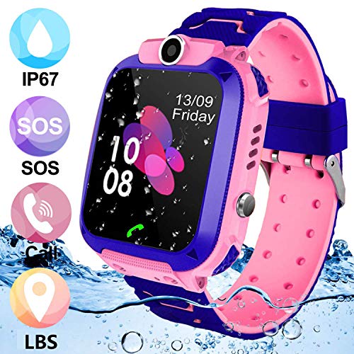 Kids Smartwatch,TKSTAR IP67 Waterproof Smart Watch for Kids GPS Kids Phone Watch With