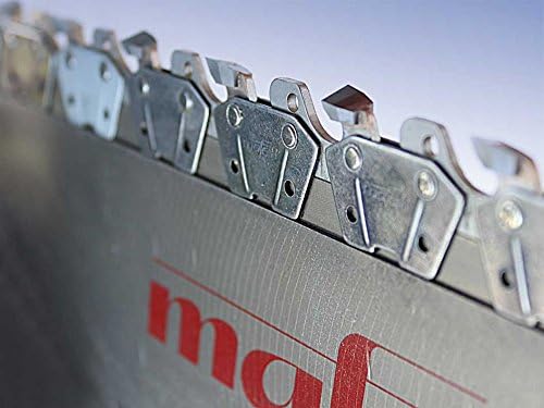 Nærbillede view of the sharp teeth on the Mafell ZSX Twin Ec chainsaw chain.
