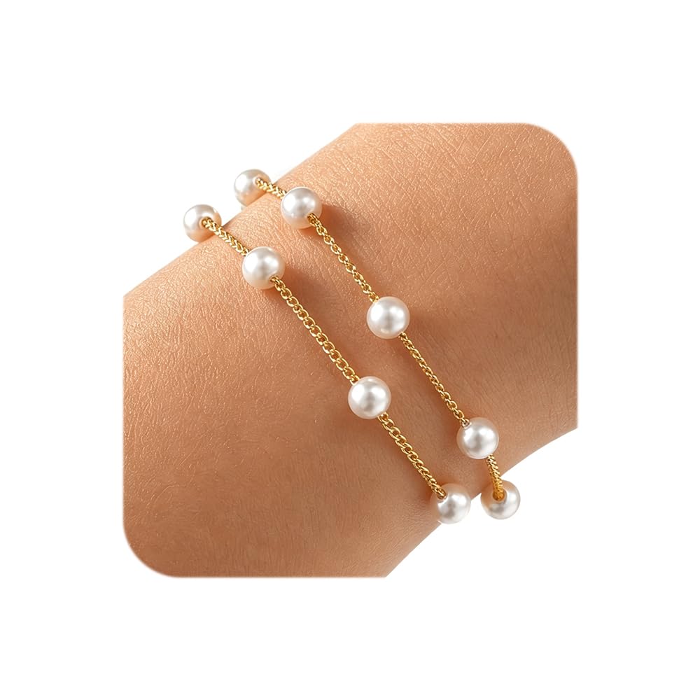 DAYANEY Pearl Bracelets for Women Gold Bracelet Silver Pearl Jewelry