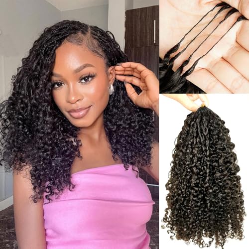 Burmese Curly Crochet Human Hair Extensions Invisible Pre-Separated Burmese Feather