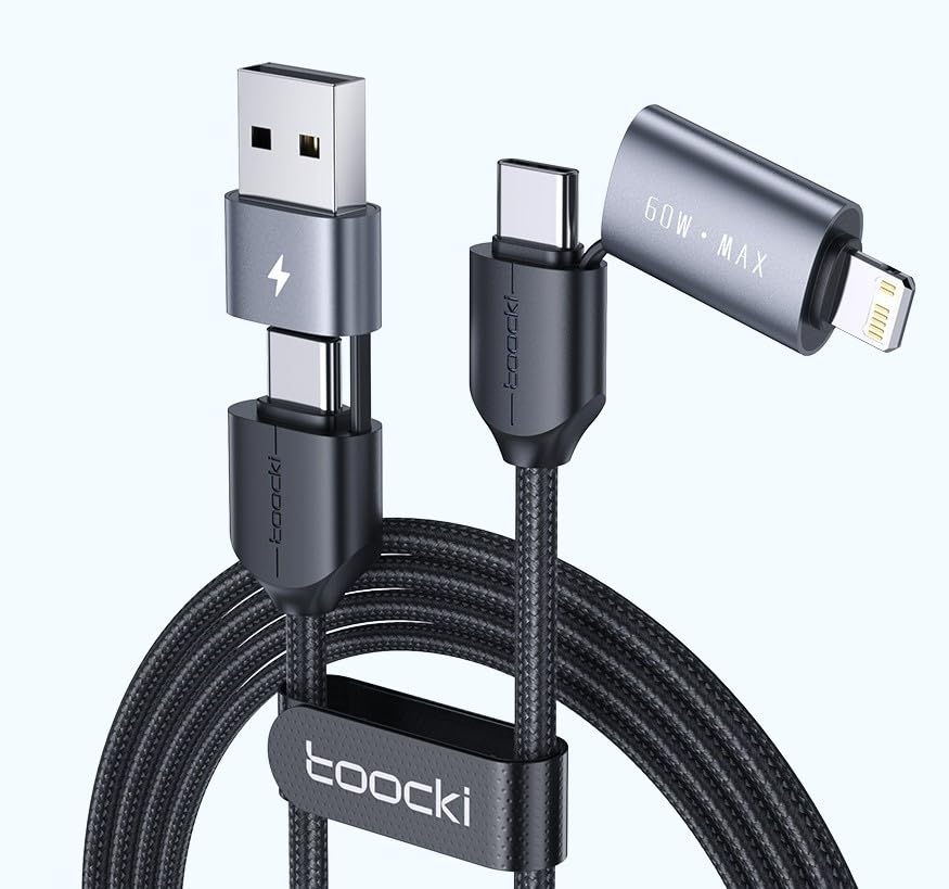 INICIO 4 in 1 60W USB C Multi Fast Charging Cable 2m, Nylon Braided PD & QC 3A USB-A/C to Type C/i-Phone For iPhone 15 14 13 iPad Macbook Pro Air Galaxy S23 S22 Pixel Redmi OnePlus All Devices (B0CP138N7H) Amazon Price History, Amazon Price Tracker